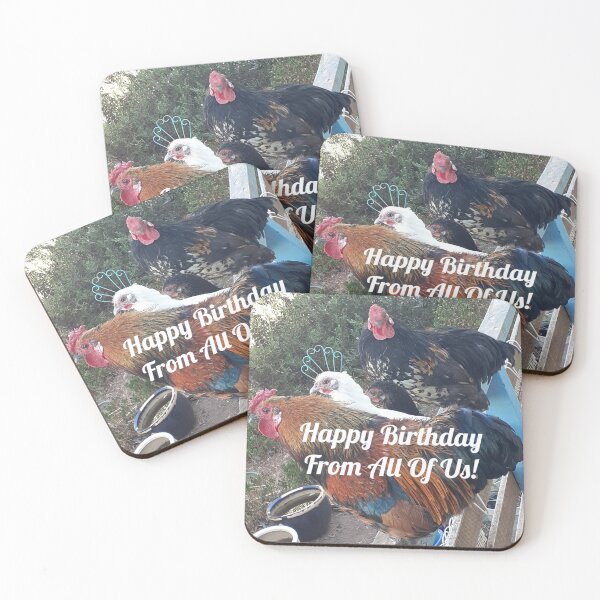 Item preview, Funny Chickens Happy Birthday From All Of Us designed and sold by Sarah  Rajkotwala.