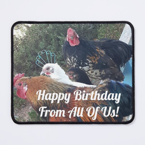 Item preview, Funny Chickens Happy Birthday From All Of Us designed and sold by Sarah  Rajkotwala.