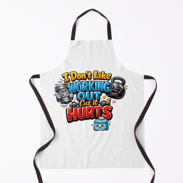 Item preview, I Don't Like Working Out Cuz It Hurts Funny Gym Quote T-Shirt Design designed and sold by CreativeNest Prints.