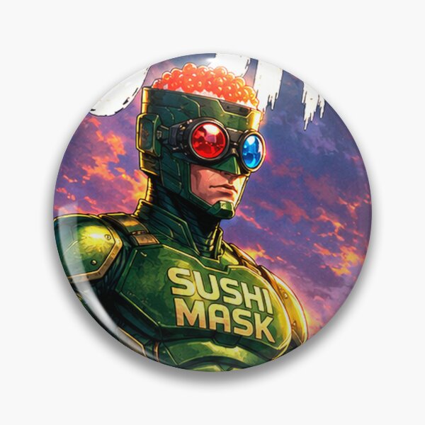 Item preview, SUSHI MASK: Cyberpunk Warrior Protecting the World with Ikura Power designed and sold by Japan Cyberpunk Universe & Surreal Characters.