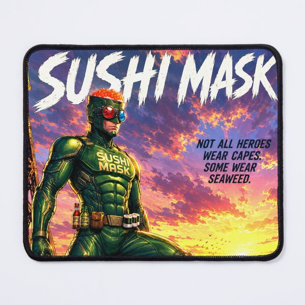 Item preview, SUSHI MASK: Cyberpunk Warrior Protecting the World with Ikura Power designed and sold by Japan Cyberpunk Universe & Surreal Characters.