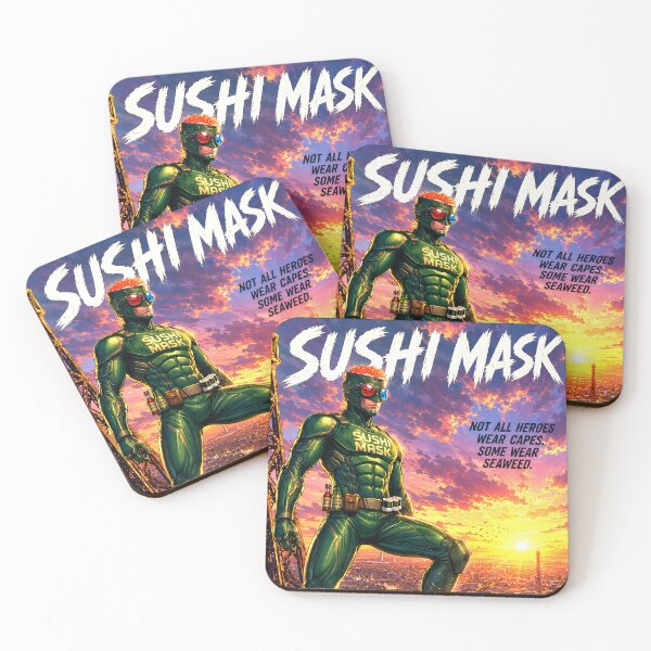 Artikelvorschau, SUSHI MASK: Cyberpunk-Krieger beschützt die Welt mit Ikura-Kraft entworfen und verkauft von Japan Cyberpunk Universe & Surreal Characters.