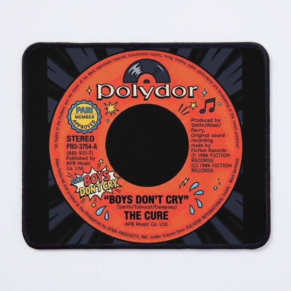 Item preview, Boy's Don't Cry ~ 45 Vinyl Record Pop Cartoon ~ The Cure designed and sold by TheLastGarden.