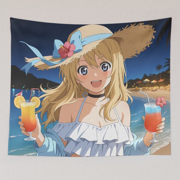 Item preview, Kaori Miyazono Your Lie in April Night Beach Festival designed and sold by JohnEllisa.