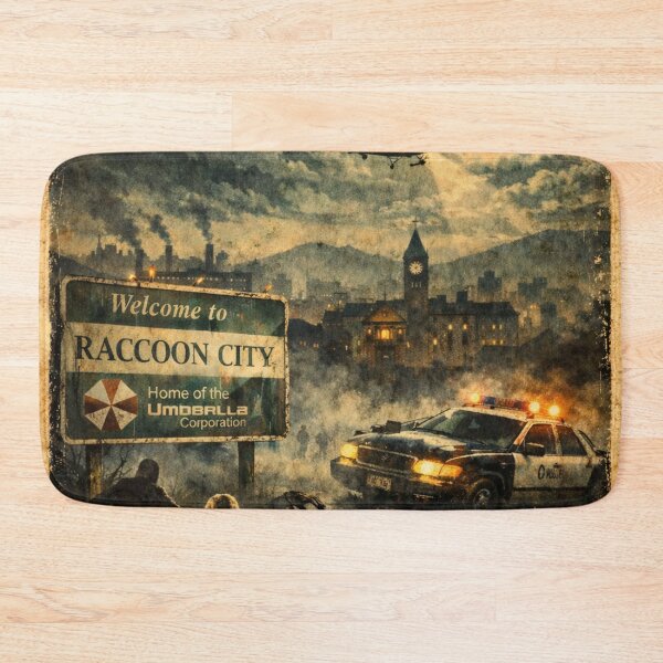 Item preview, Poster visit the raccon city print designed and sold by grisellamarten.