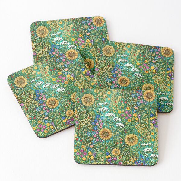 Item preview, Klimt Sunflower Garden Seamless Pattern designed and sold by SplashTastic.