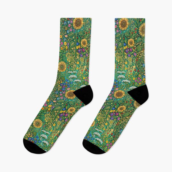 Item preview, Klimt Sunflower Garden Seamless Pattern designed and sold by SplashTastic.