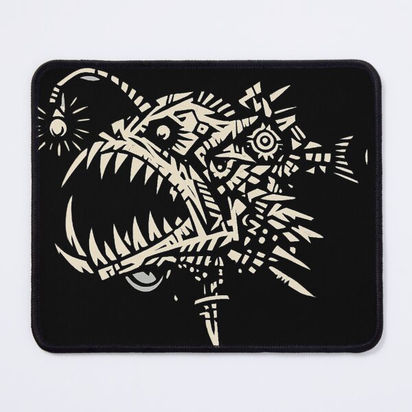 Item preview, Geometric Anglerfish - Deep Sea Predator Tribal Design designed and sold by JonelCrafts.
