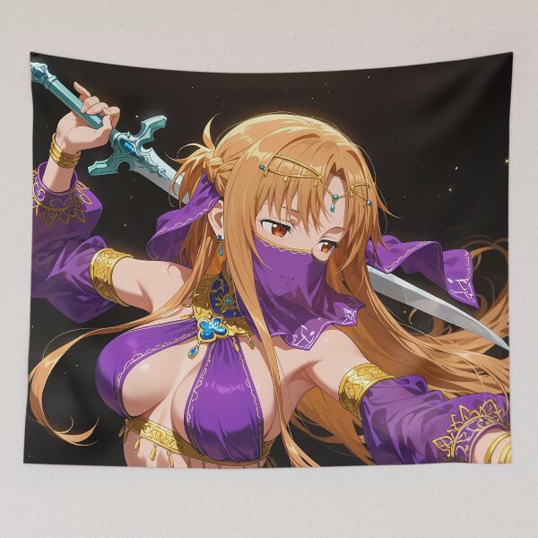 Item preview, Asuna Sword Art Online Purple Fantasy Dancer Pose designed and sold by JohnEllisa.