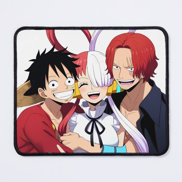 Item preview, Shanks One Piece Peace Sign Smile With Uta And Luffy designed and sold by MartyHinson.