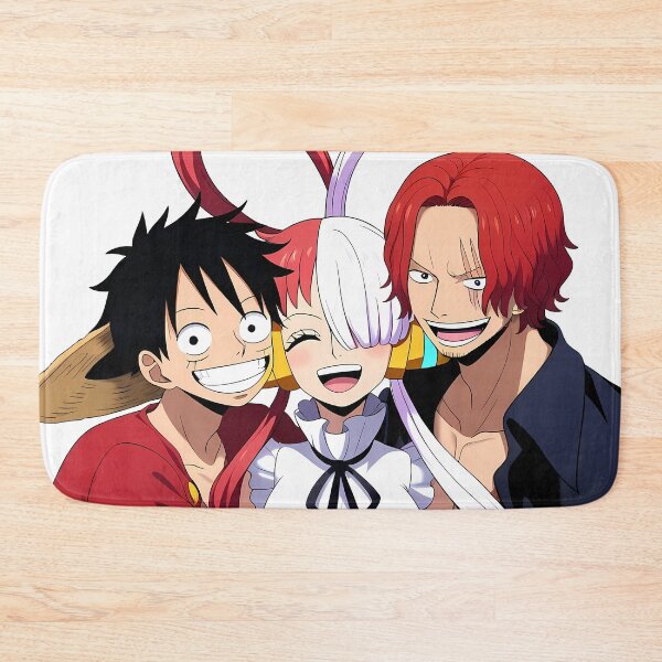 Item preview, Shanks One Piece Peace Sign Smile With Uta And Luffy designed and sold by MartyHinson.