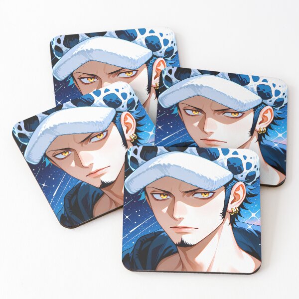 Item preview, Trafalgar Law One Piece Blue Starry Captain Portrait designed and sold by MartyHinson.