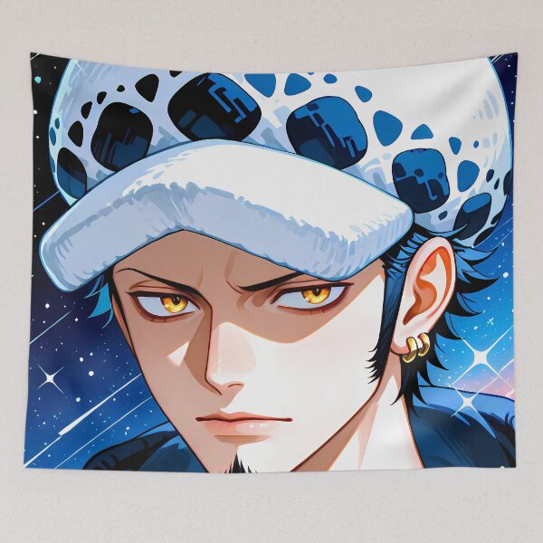 Item preview, Trafalgar Law One Piece Blue Starry Captain Portrait designed and sold by MartyHinson.