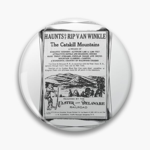 Item preview, Vintage Ad for the Ulster & Delaware Railroad to the Catskills designed and sold by PatchworkGirl21.