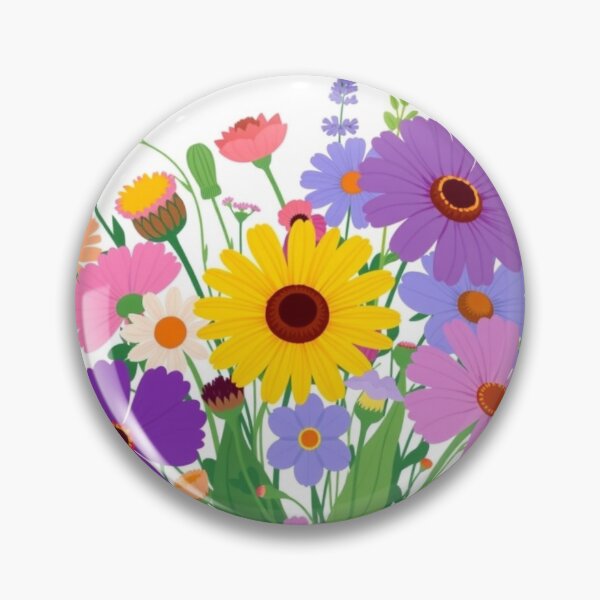 Item preview, Wildflower Bouquet Flat Floral - Modern Graphic Ar designed and sold by QuirkThreadsCo.
