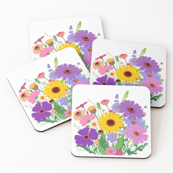 Item preview, Wildflower Bouquet Flat Floral - Modern Graphic Ar designed and sold by QuirkThreadsCo.
