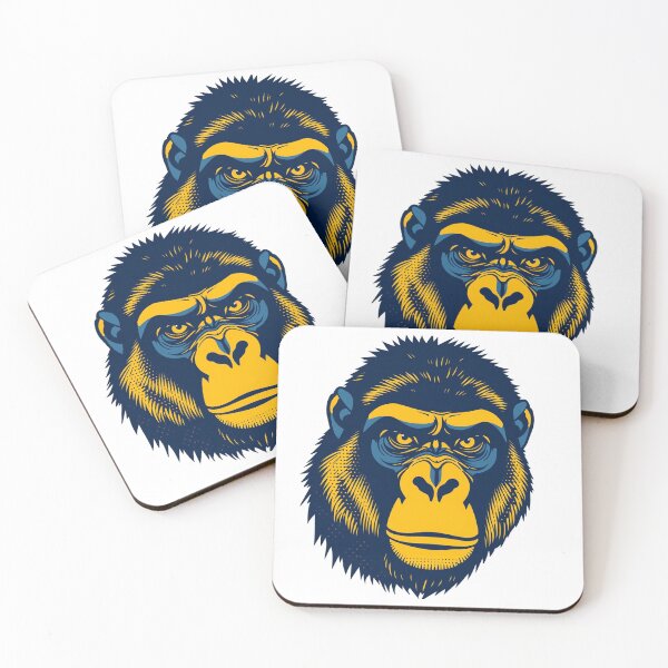 Item preview, Gorilla Pop Art - Modern Graphic Art Sticker designed and sold by QuirkThreadsCo.