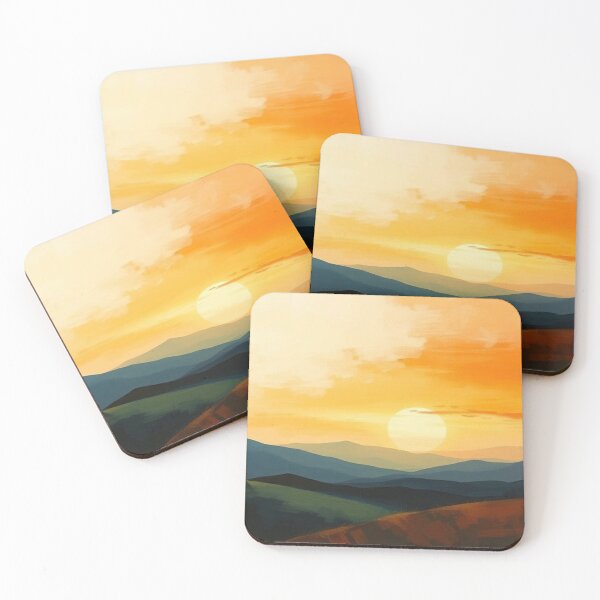 Item preview, Minimalist Landscape Nature Sunset Art  designed and sold by AllAroundArtist.