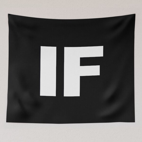 Item preview, IF — White Minimal Bold Type Statement designed and sold by WORDPAUSE.
