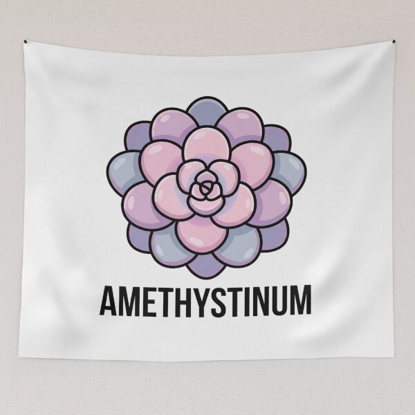 Item preview, Minimalist Amethystinum Succulent Geometric Vector Art designed and sold by GreenDivisionJP.