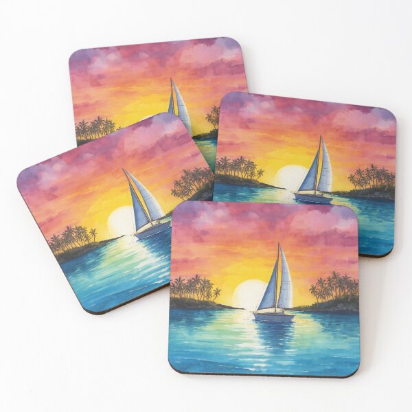 Item preview, Sailboat Colorful Sunset designed and sold by SeaStarAlex.