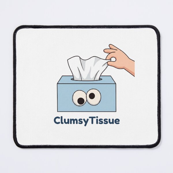 Item preview, Clumsy Tissue Funny Googly Eyes Cute Kleenex Box Cartoon designed and sold by ClumsyStudio.