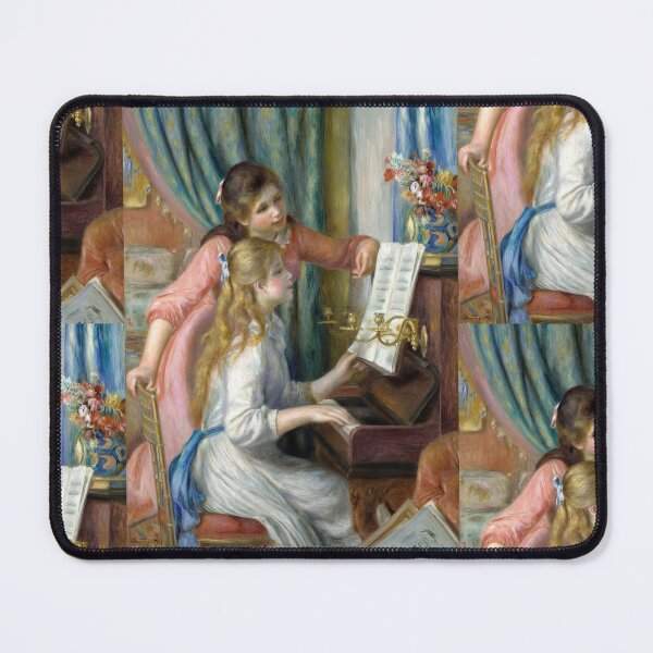 Item preview, Two Young Girls at the Piano by Pierre-Auguste Renoir: Impressionist Fine Art Poster designed and sold by artofuniverse.
