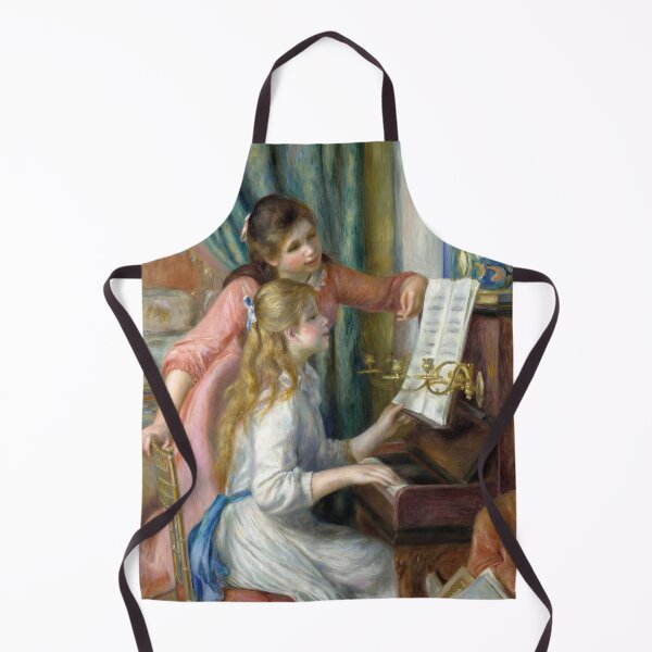 Item preview, Two Young Girls at the Piano by Pierre-Auguste Renoir: Impressionist Fine Art Poster designed and sold by artofuniverse.