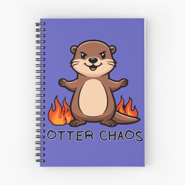 Item preview, Otter Chaos Funny Mischievous Otter With Flames Humor Gift designed and sold by Chrono Design Workx.