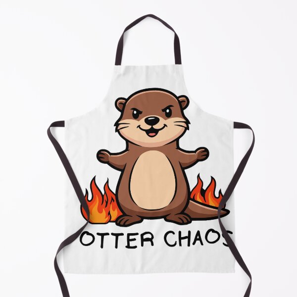 Item preview, Otter Chaos Funny Mischievous Otter With Flames Humor Gift designed and sold by Chrono Design Workx.