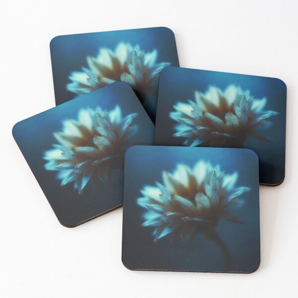 Item preview, Dark Blue Dreamy Flower Wall Art | Lunar Drift Botanical Print designed and sold by WitchyBotanicaArt.