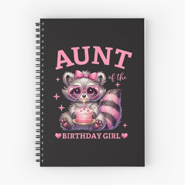 Item preview, Aunt of the Birthday Girl Cute Raccoon Pink Birthday Party Design designed and sold by kiralynstration.