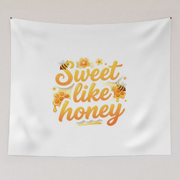 Item preview, Sweet Like Honey - Cute Bee and Honeycomb Graphic Illustration designed and sold by DoodleIntricate.
