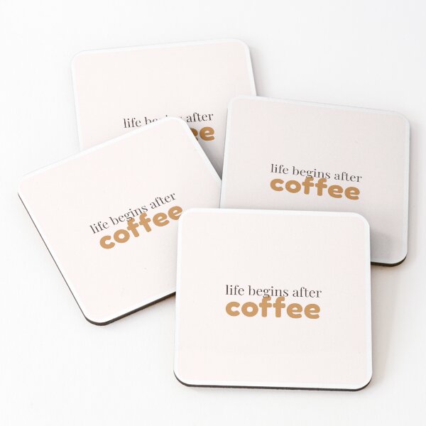 Item preview, Life Begins After Coffee Sticker designed and sold by brewtallyfit.