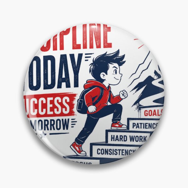 Item preview, Discipline Today, Success Tomorrow | Motivational Quote Mountain Goal Achievement Design designed and sold by PrintableArt123.