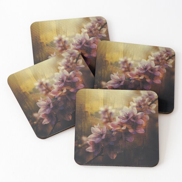 Item preview, Golden Hour Blossom | Painterly Cherry Branch Floral Print   designed and sold by WitchyBotanicaArt.