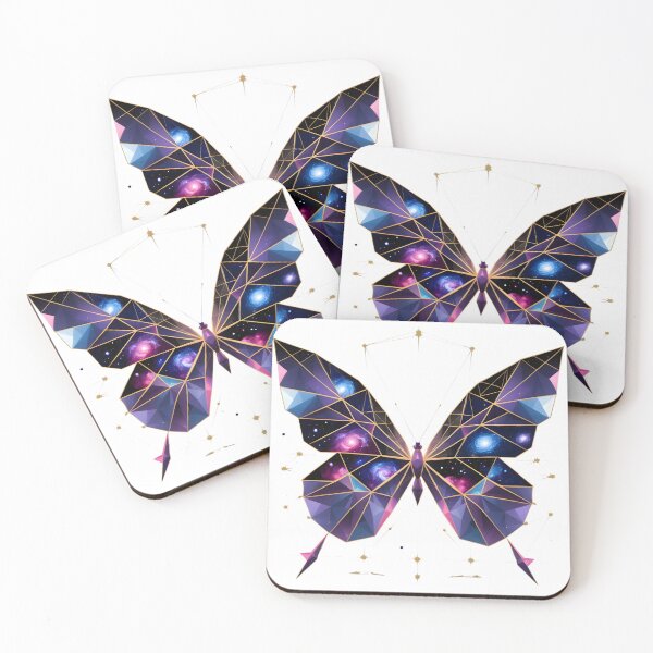 Item preview, Cosmic Geometric Butterfly — Galaxy Wings Art designed and sold by Drofted.