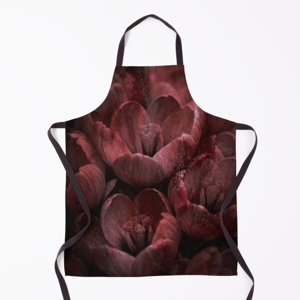 Item preview, Crimson Fog Dark Red Tulips | Moody Botanical Wall Art designed and sold by WitchyBotanicaArt.