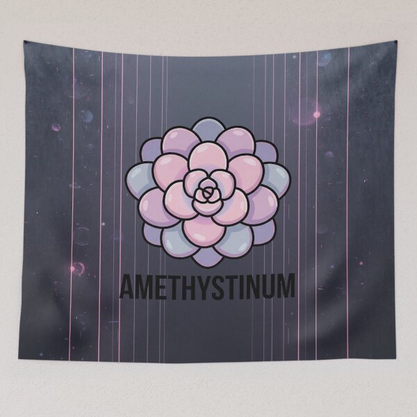 Item preview, Minimalist Amethystinum Succulent Geometric Vector Art designed and sold by GreenDivisionJP.