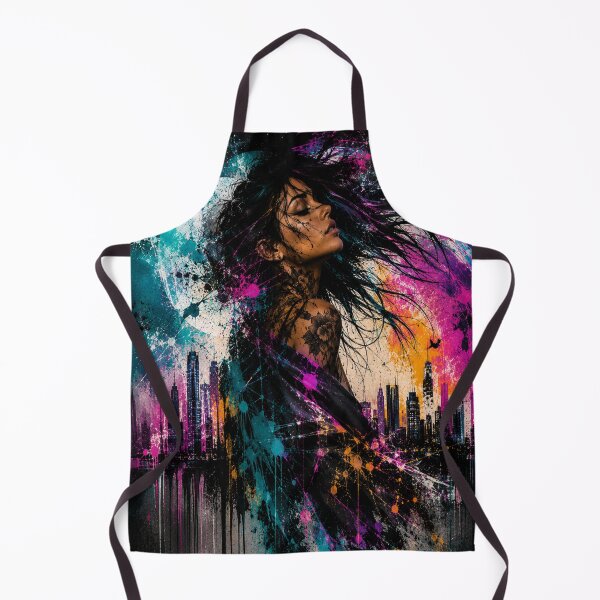 Item preview, Neon Awakening – Urban Graffiti Portrait - Colorful Digital Art - Modern Wall Decoration designed and sold by Personiq Kaleido.