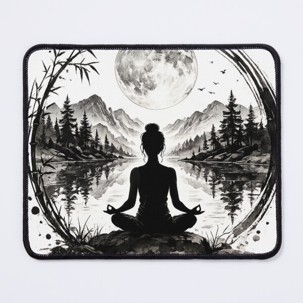 Item preview, Moonlit Zen Meditation designed and sold by kharatsuchita.