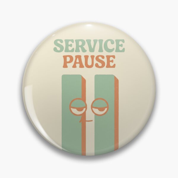 Item preview, Funny Vintage Service Pause Minimalist Pop Art designed and sold by DuckOddity.