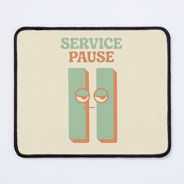 Item preview, Funny Vintage Service Pause Minimalist Pop Art designed and sold by DuckOddity.