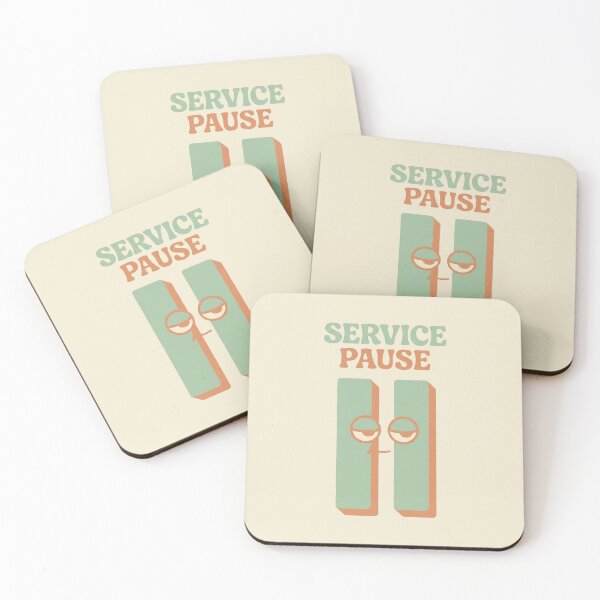 Item preview, Funny Vintage Service Pause Minimalist Pop Art designed and sold by DuckOddity.