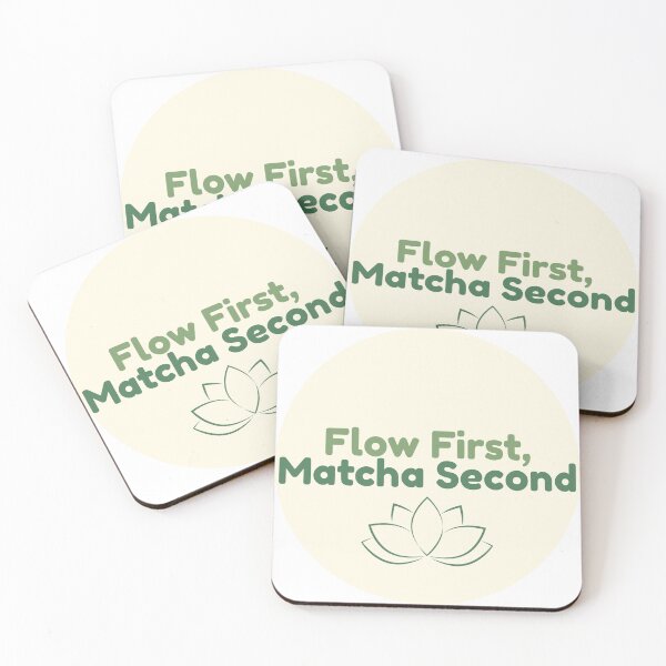 Item preview, Flow First Matcha Second Sticker designed and sold by brewtallyfit.