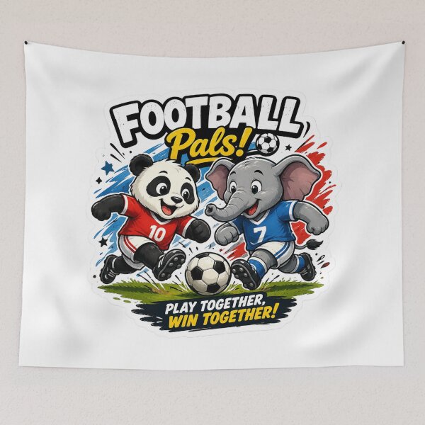 Item preview, Football Pals – Cute Panda & Elephant Soccer designed and sold by MR4me.