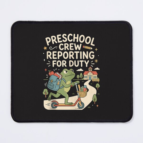Item preview, Preschool Crew Reporting for Duty Cute Frog Back to School Design designed and sold by kiralynstration.