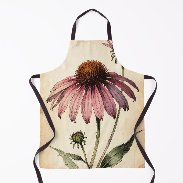Item preview, Vintage Purple Coneflower Botanical Illustration - Echinacea Flower Art designed and sold by Darlin8888.