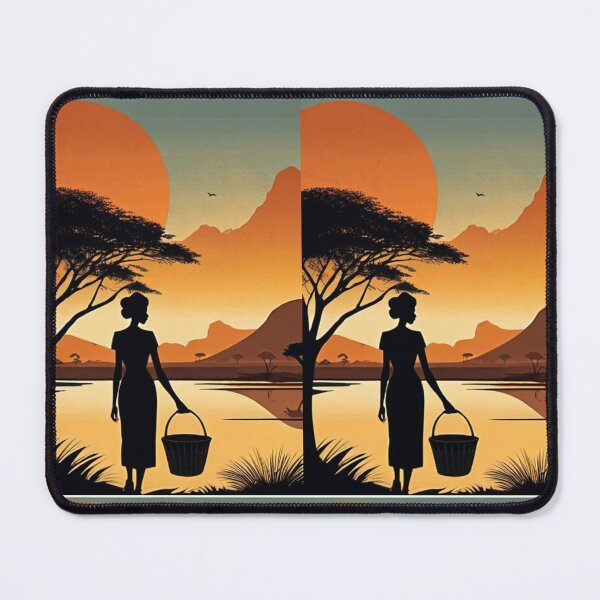 Item preview, Art - African Female Silhouette, Stylized Landscape designed and sold by Reverso-Design.
