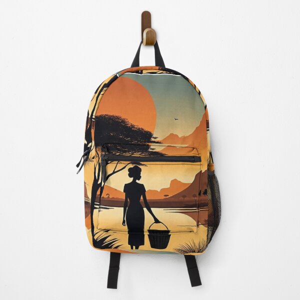 Item preview, Art - African Female Silhouette, Stylized Landscape designed and sold by Reverso-Design.